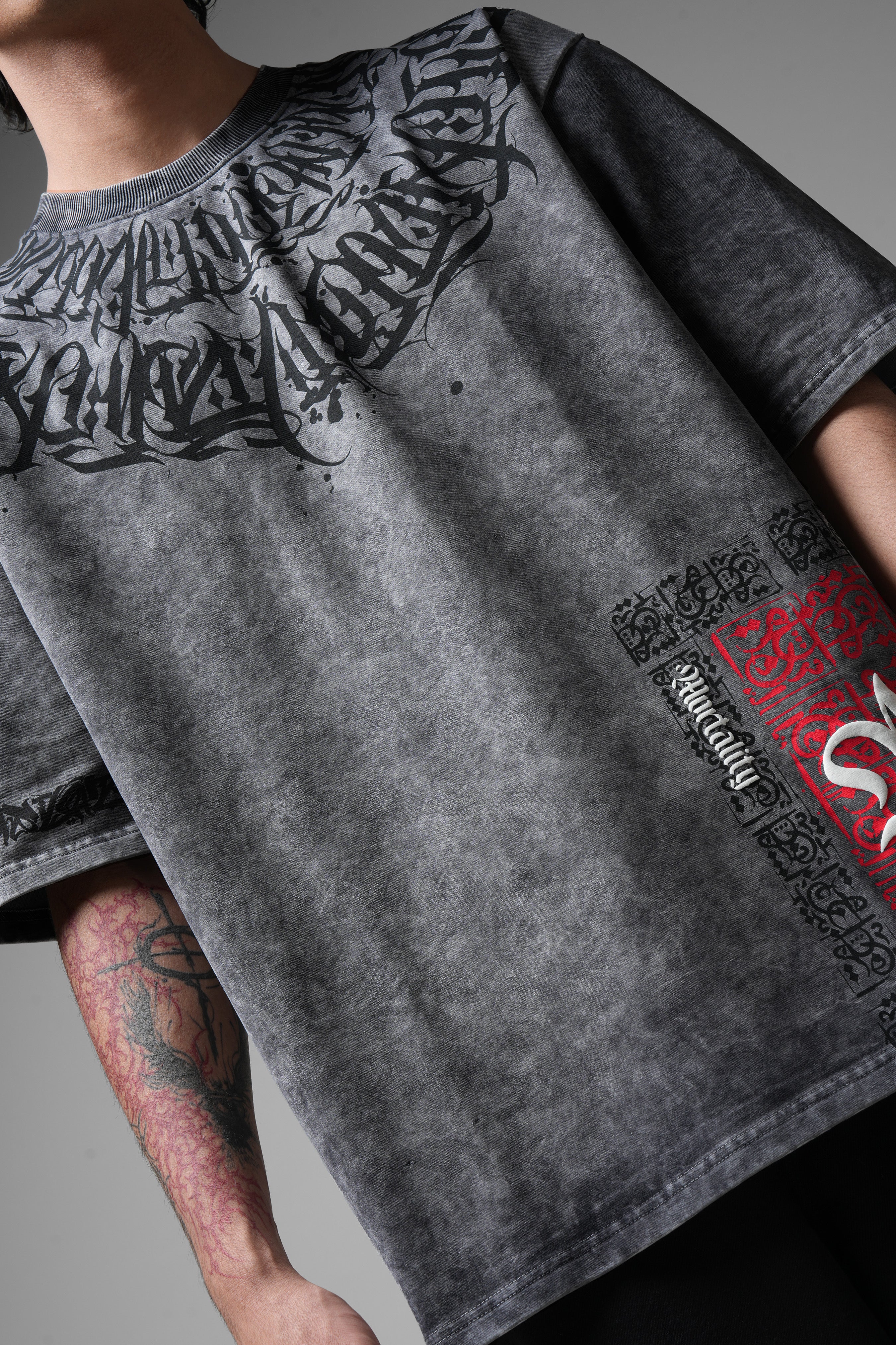 Balance Acid Washed Grey T-shirt - Image 3