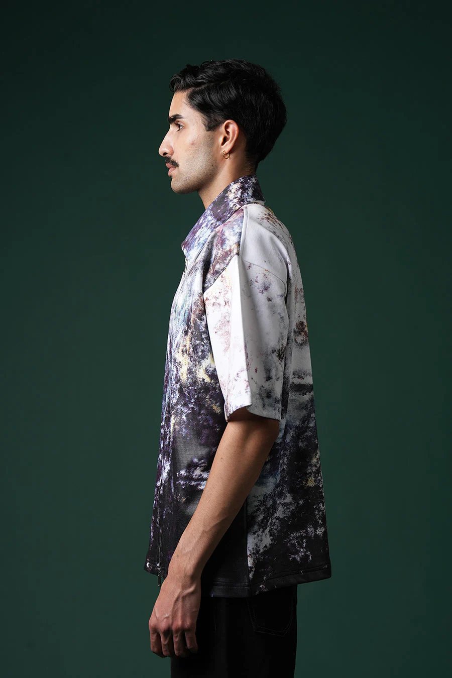 Sacred Ash Zipper Polo T-shirt - Image 6