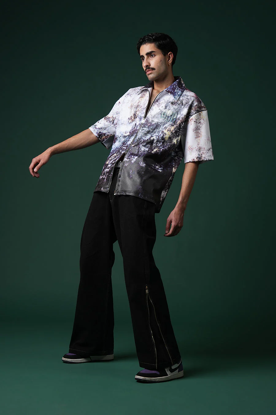 Sacred Ash Zipper Polo T-shirt - Image 9
